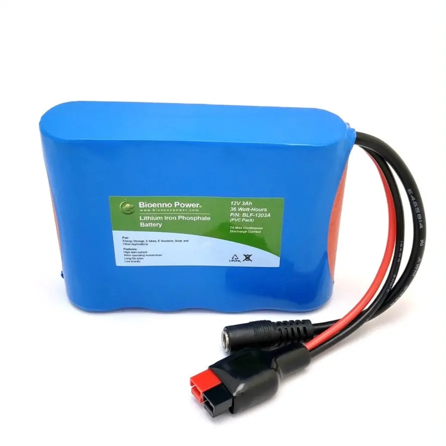 12V 3Ah Lifepo4 Battery - Bioenno Power Blf-1203Ab 1