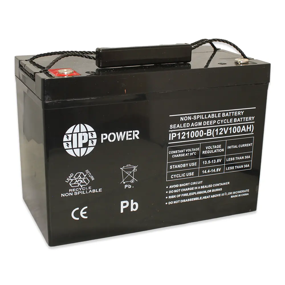 Ip Power Ip121000-B 12V 100Ah, Sealed Lead Acid Rechargeable Battery 1