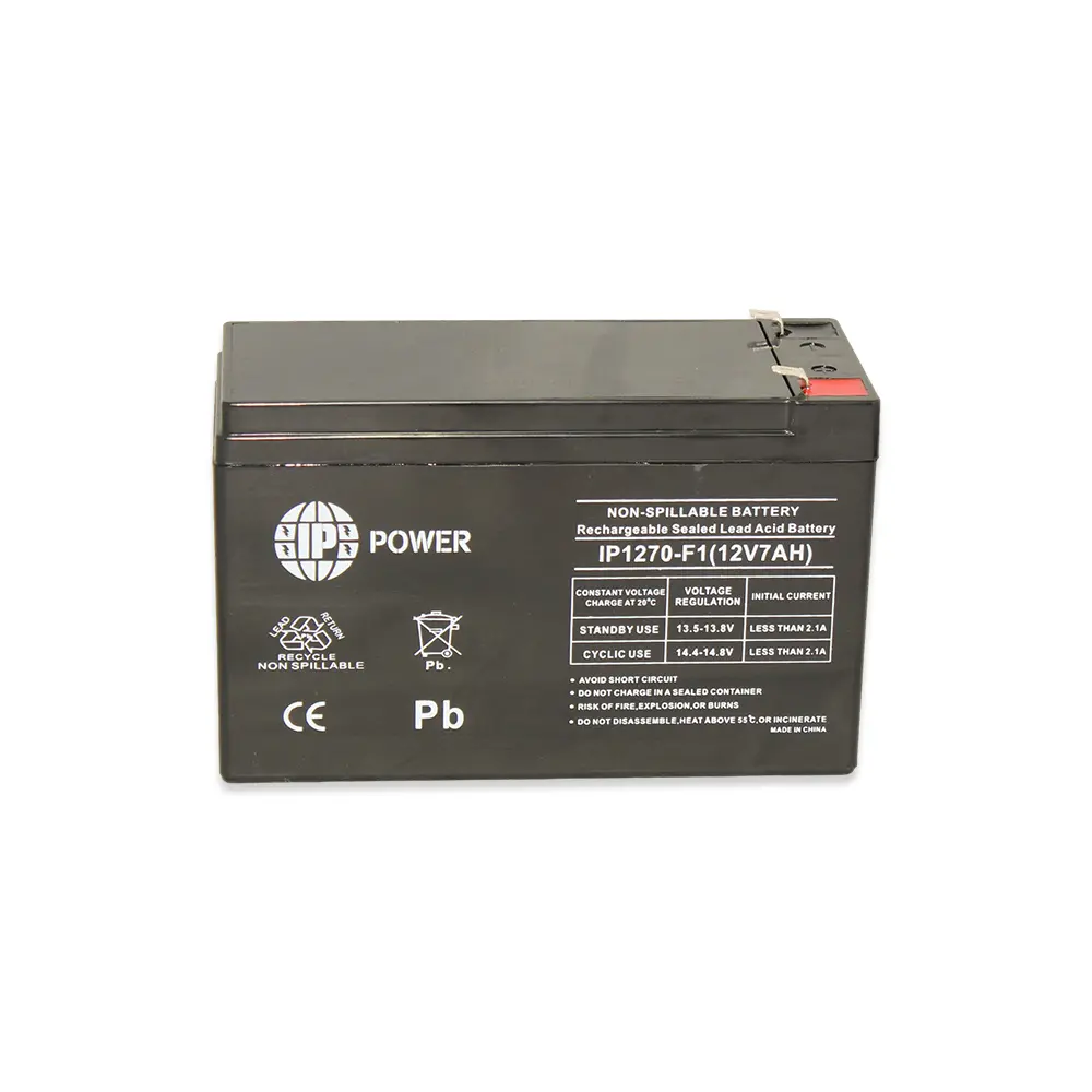 12V 7Ah F1 Terminal Sealed Lead Acid Rechargeable Battery Ip Power 2