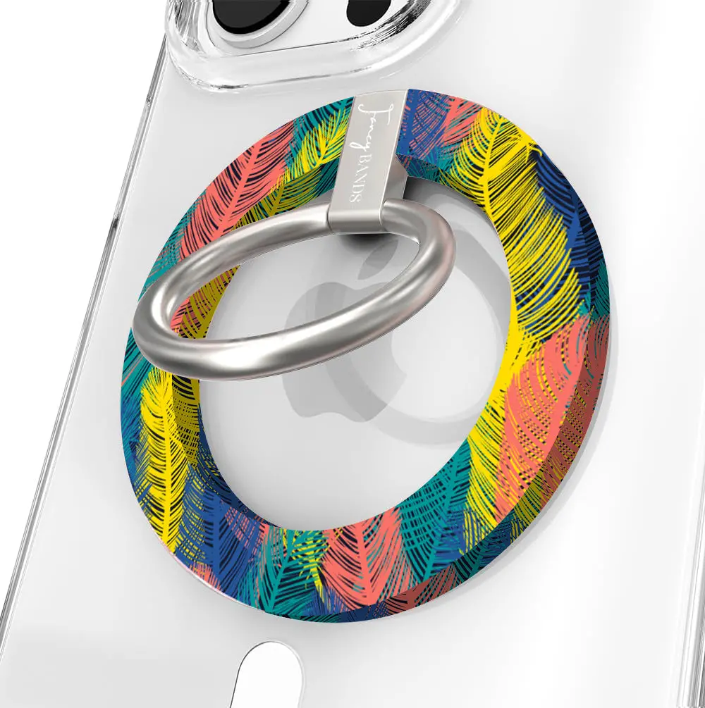 Rainbow Feather Muse Hold It Fancy Magsafe Grip Ring 1