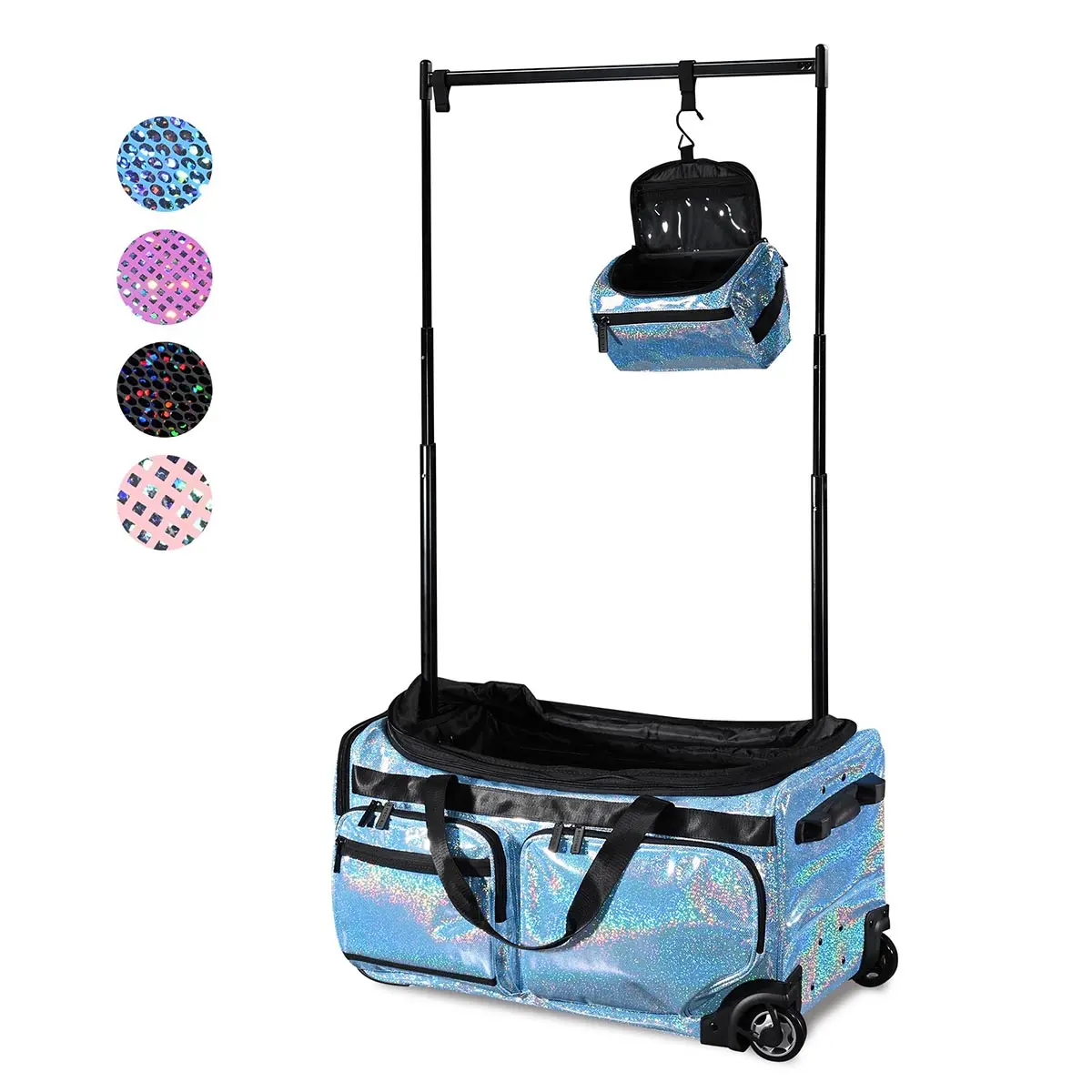 Byootique Dance Competition Rolling Bag With Rack Sports Duffle Bag 1