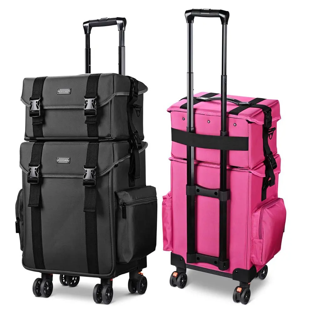 Byootique 2 In 1 Rolling Makeup Suitcase With Drawers Nylon 1