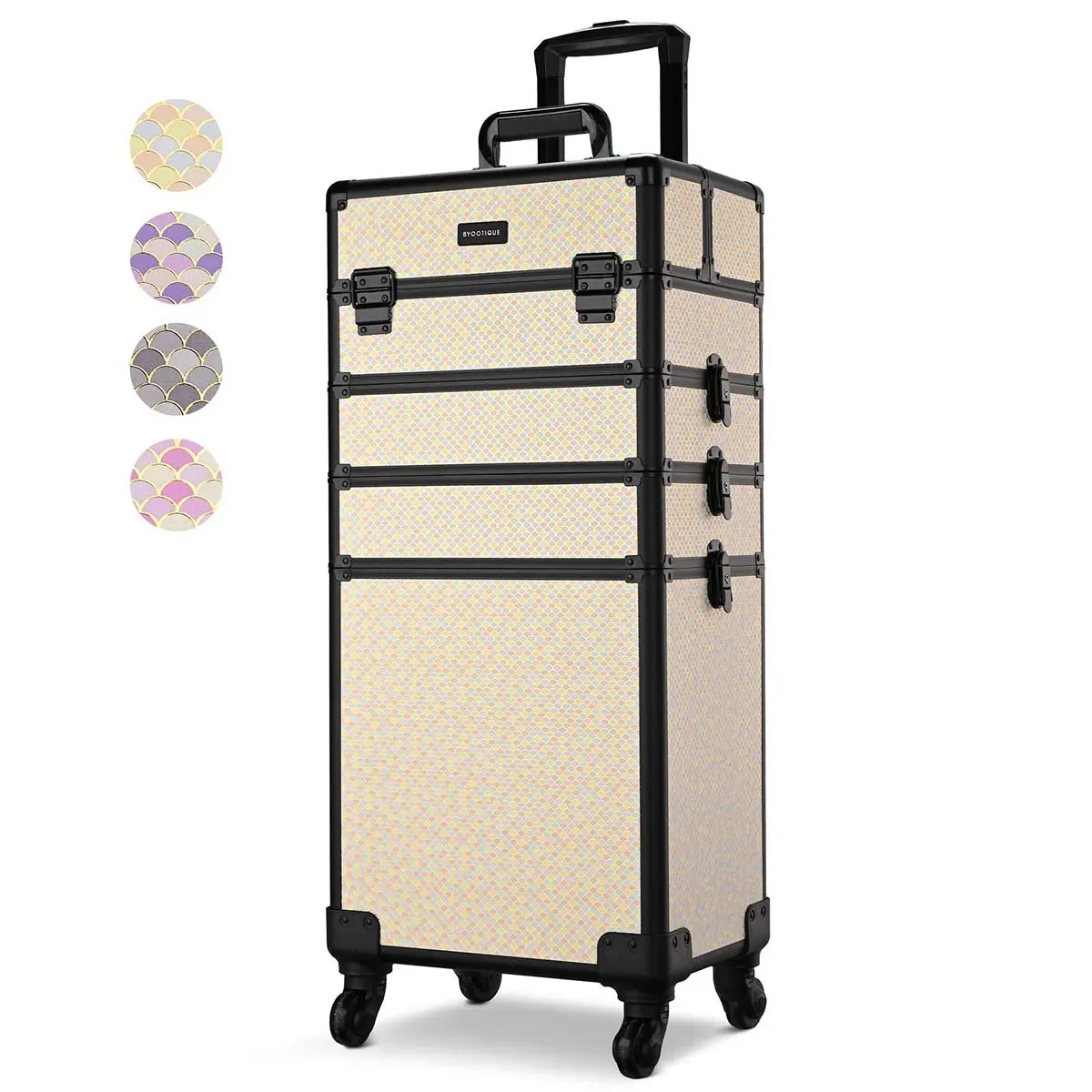 Byootique Rolling Makeup Case Art Deco Artist Travel Case 1