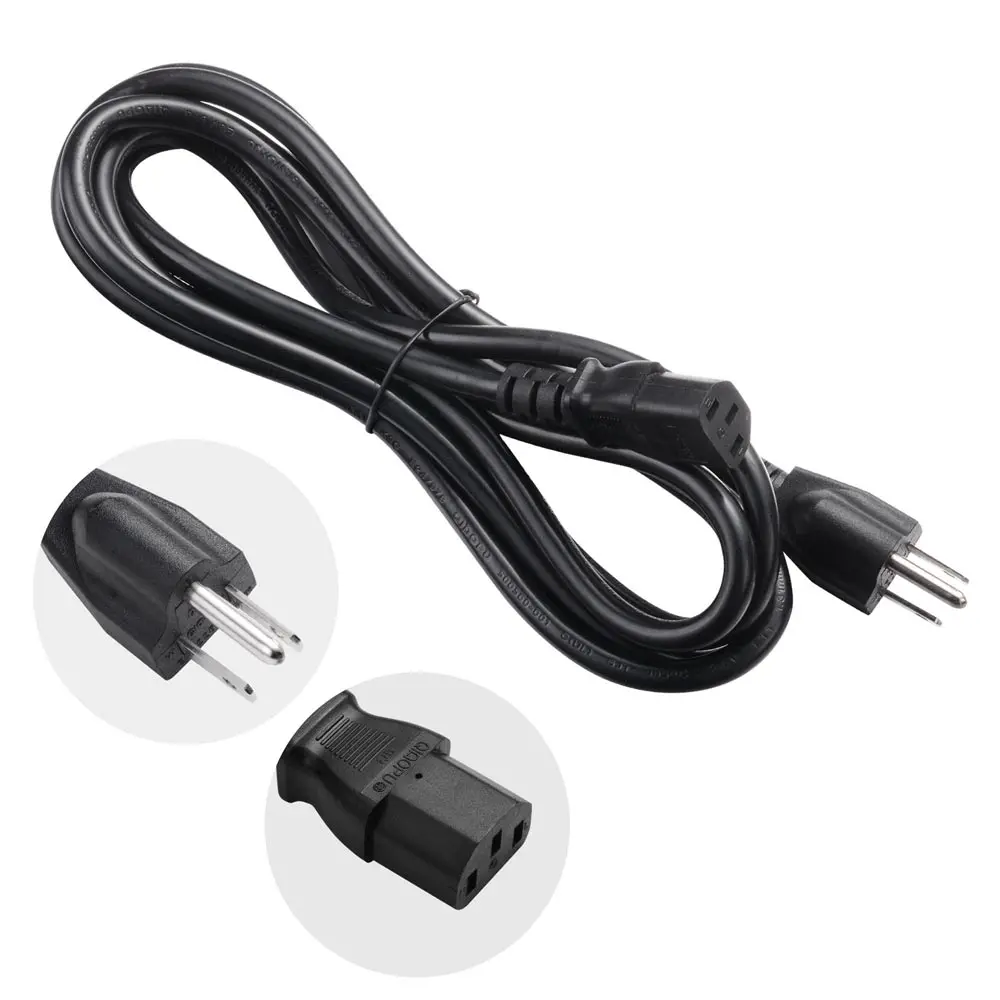 Byootique 3 Prong Power Cord 7.5 Foot 16 Awg Makeup Case Replacement 1