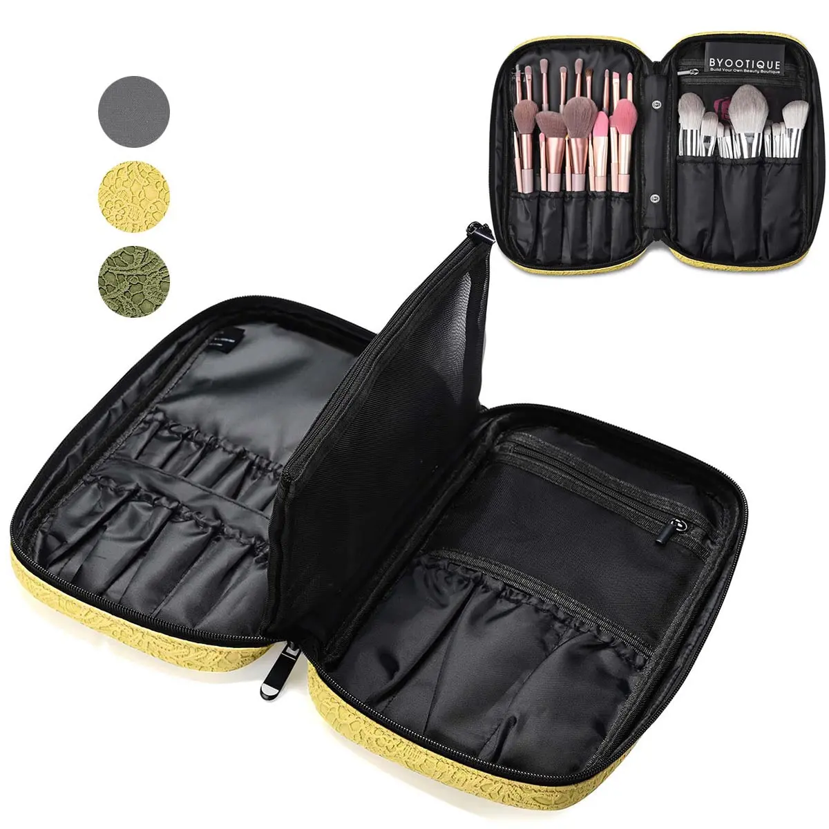 Byootique Makeup Brush Belt Pouch Organizer 17 Slots W/ Handle 1