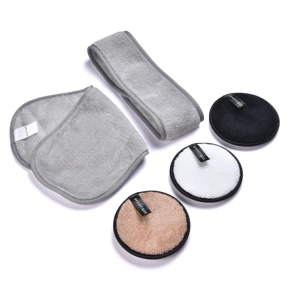 Byootique Makeup Remover Pads Hairband Towel Reusable 1
