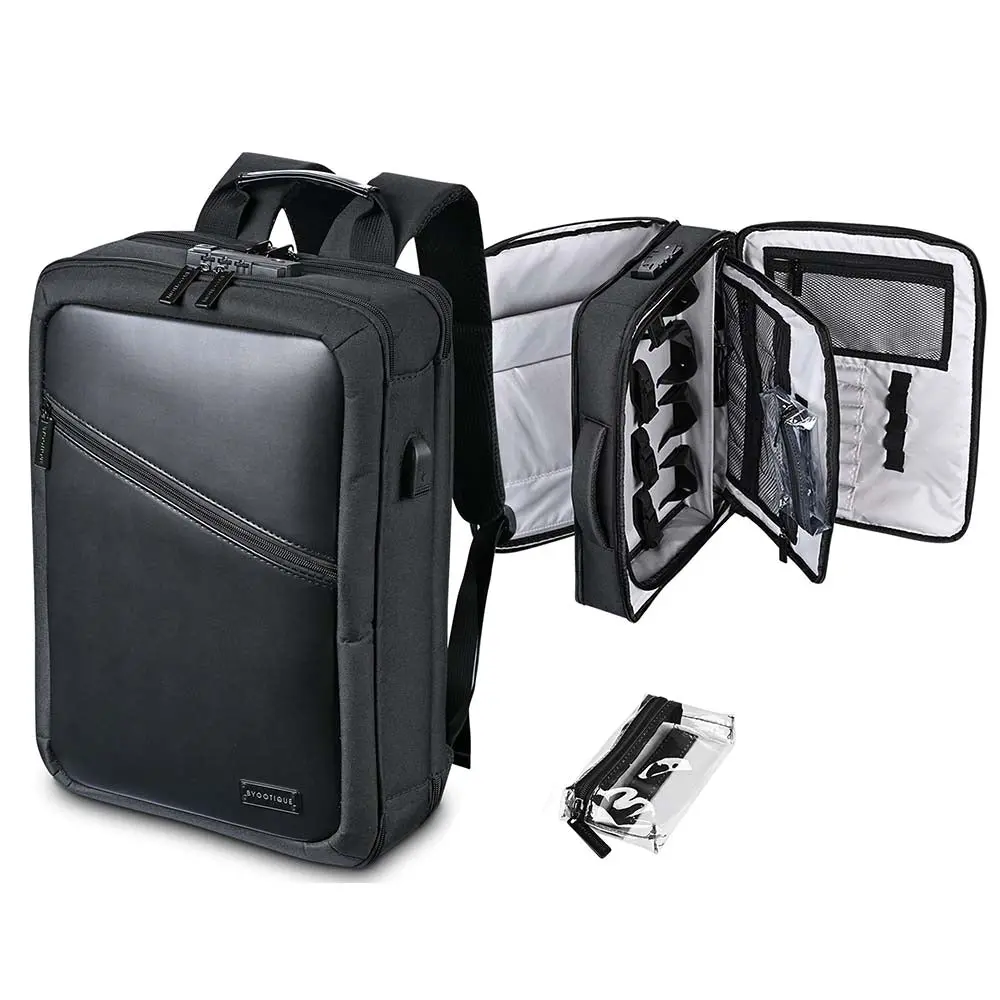 Byootique Backpack Cosmetics Clippers Barber Bag With Tsa Lock 1