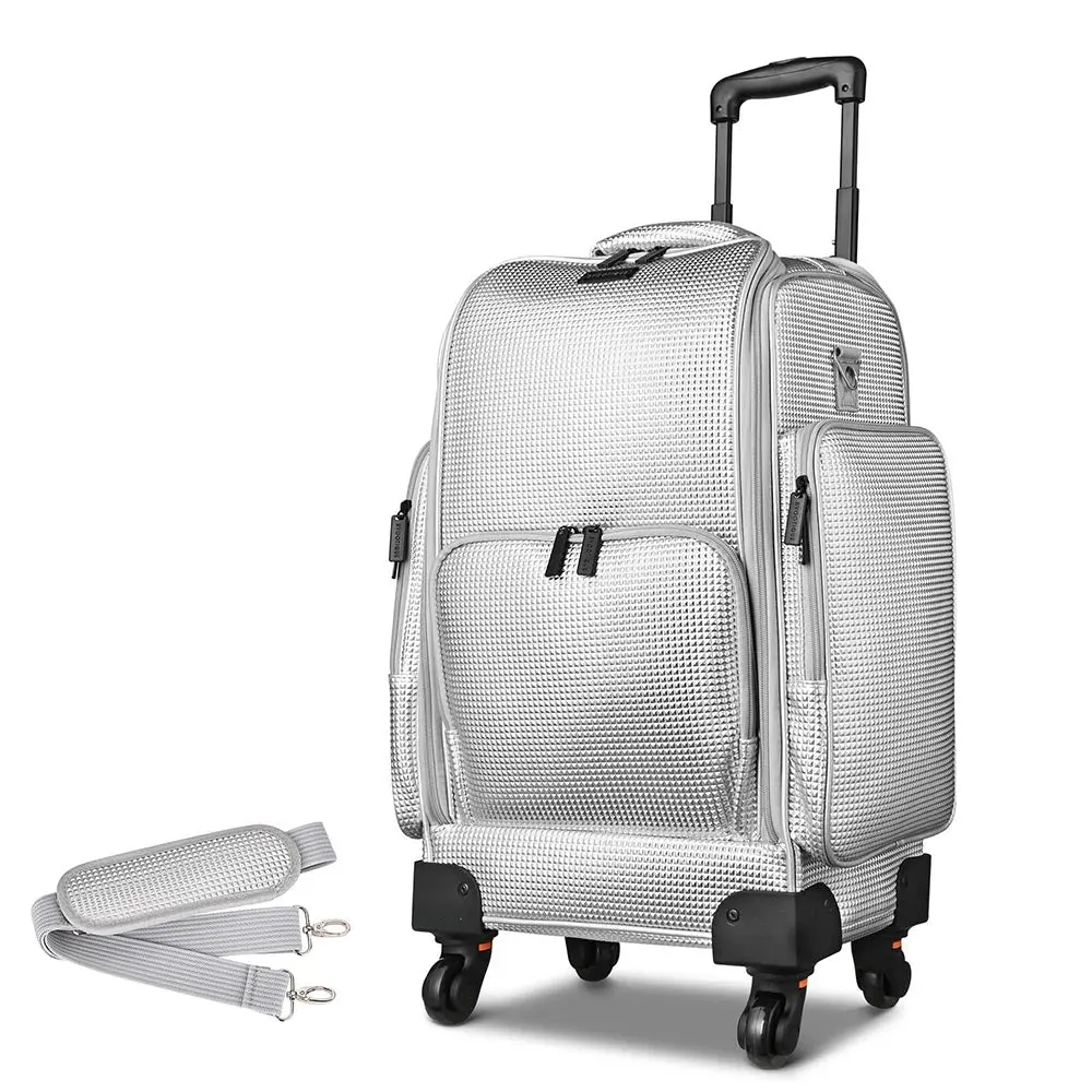 Byootique Makeup Case On Wheels With Trays & Large Capacity 1