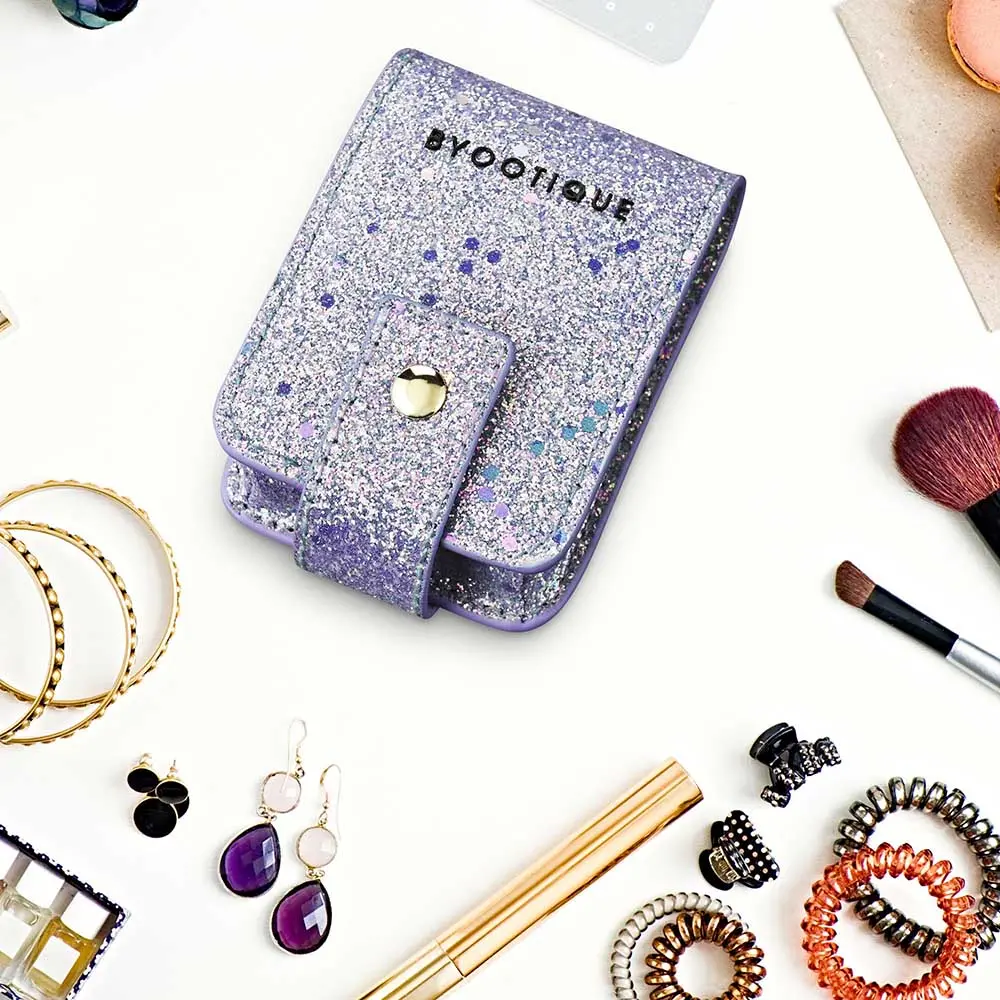 Byootique Sparkle Lipstick Bag Cosmetic Bag With Mirror 1