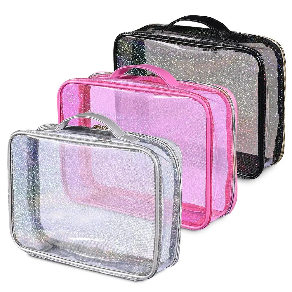 Byootique Clear Makeup Bags Travel Toiletry Pouch 2Ct/Pk 1