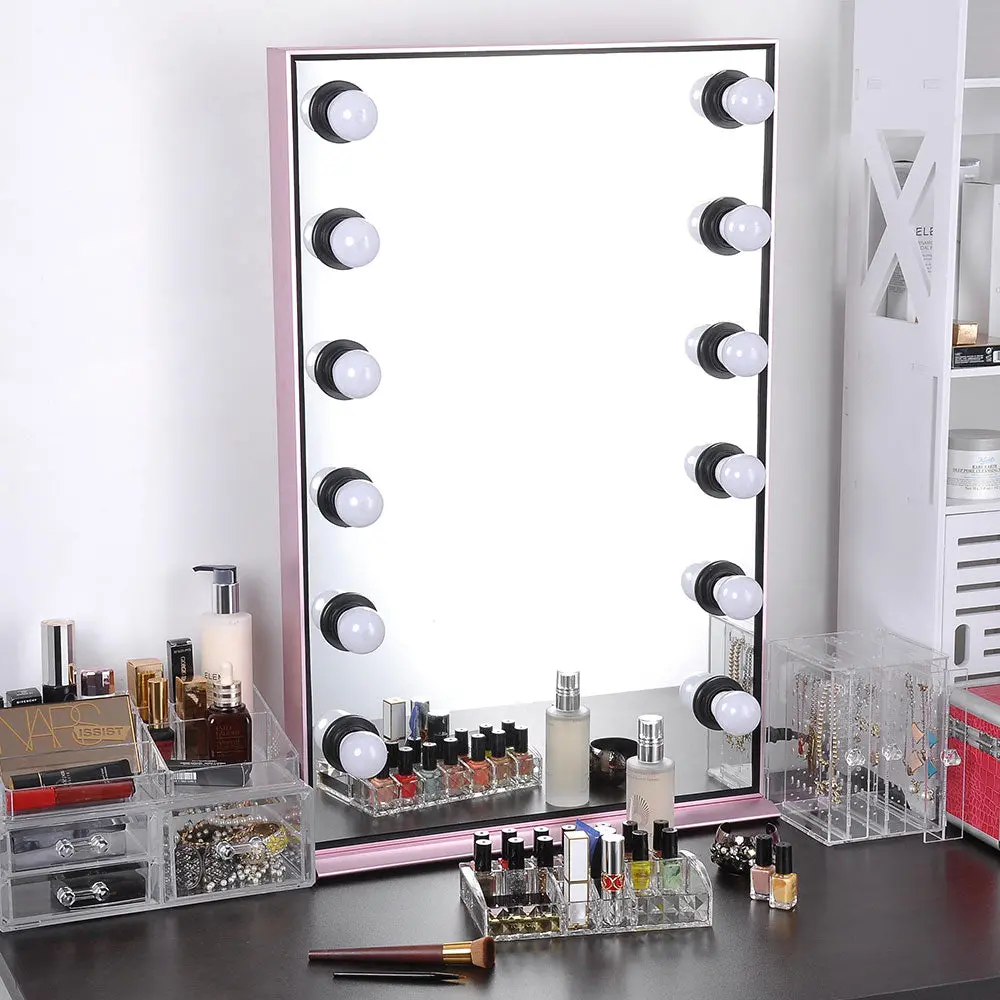 Byootique Hollywood Vanity Mirror Tabletop/Wall, 24X34 1