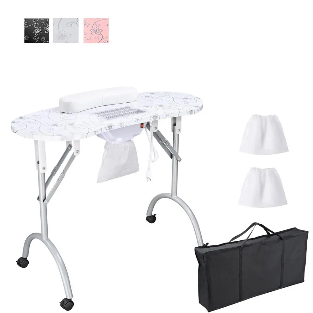 Yescom Foldable Nail Table With Vent Manicure Nail Art 1