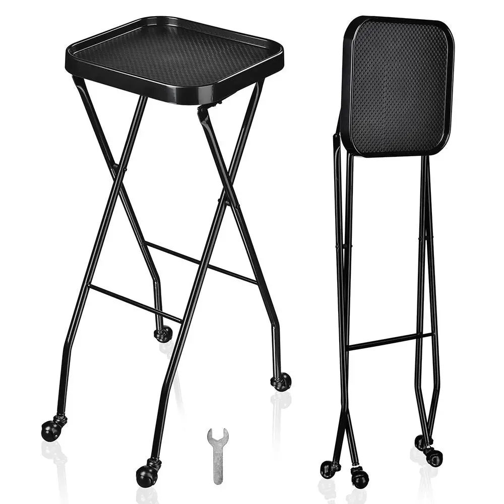 Yescom Black Foldable Trolley Tray Salon Spa Equipment 1