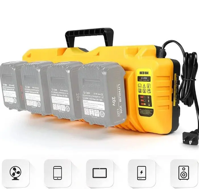 12V 18V 20V Multi-Port Fast Charger New For Dewalt Li-Ion Batteries Dcb104 1