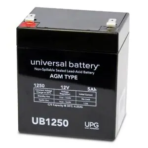 12V 5Ah F2 Battery Honeywell Adt Replacement (Ups, Alarms, Universal Application) 1