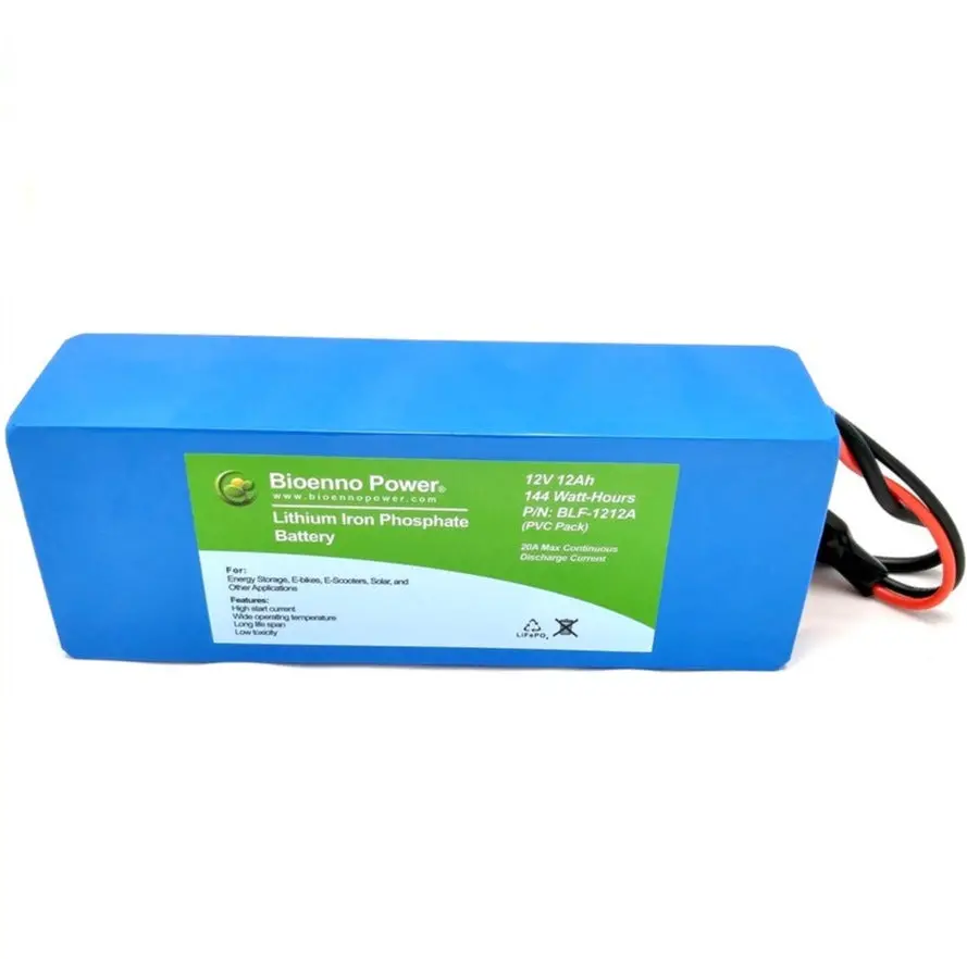 12V 12Ah Lifepo4 (Lfp) Battery Pvc | Bioenno Power 1