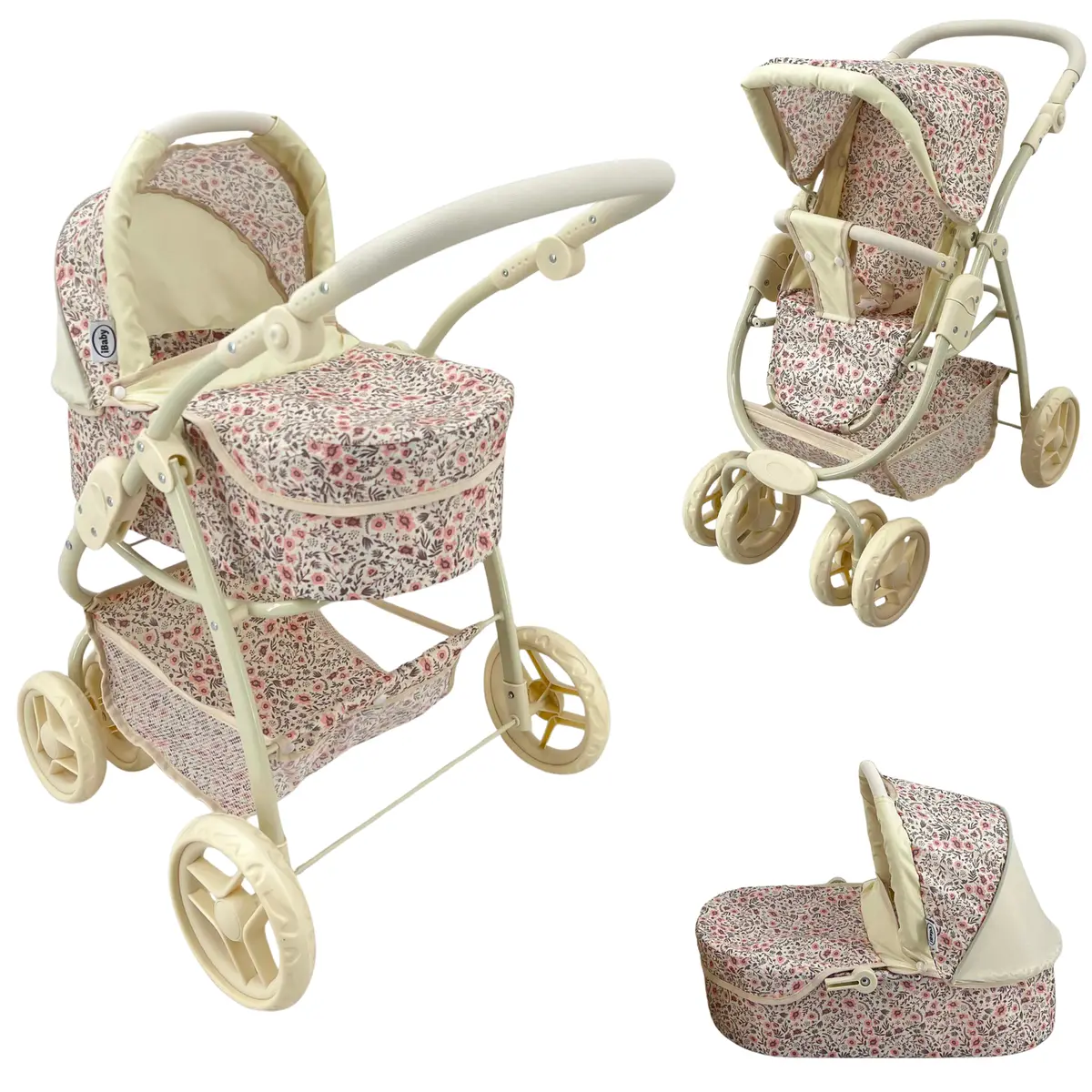 Carriolita De Juguete Con Asiento Reversible Y Bambineto 2 En 1 Toscana Lavanda 335901 Ibaby 1
