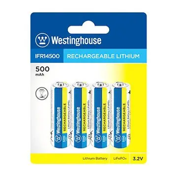 14500 Rechargeable Batteries Ifr14500 4 Pack Westinghouse Rechargeable Aa Battery 1