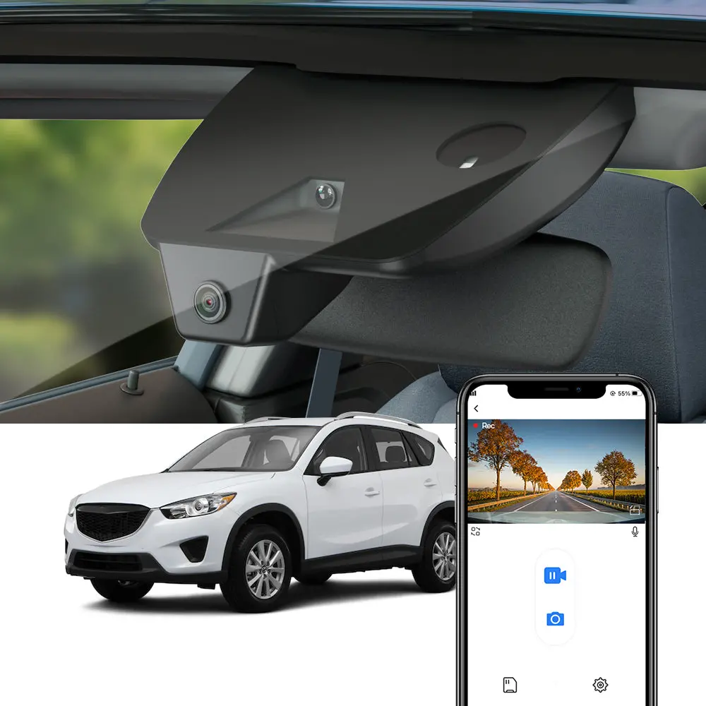 Fitcamx Dash Cam For Mazda Cx-5, Cx-3 2014 - 2017 (Left-Hand Drive) 1