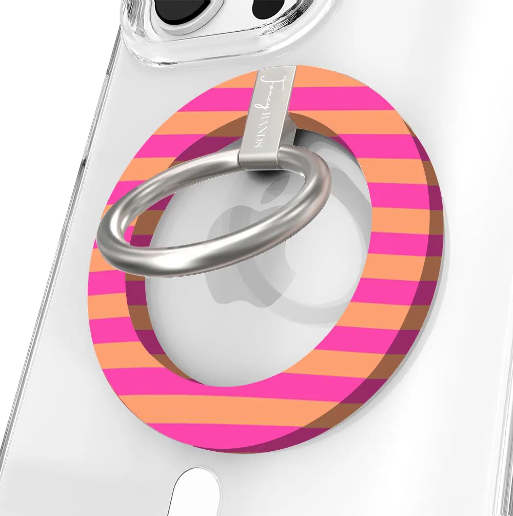 Candy Citrus Stripes Hold It Fancy Magsafe Grip Ring 1