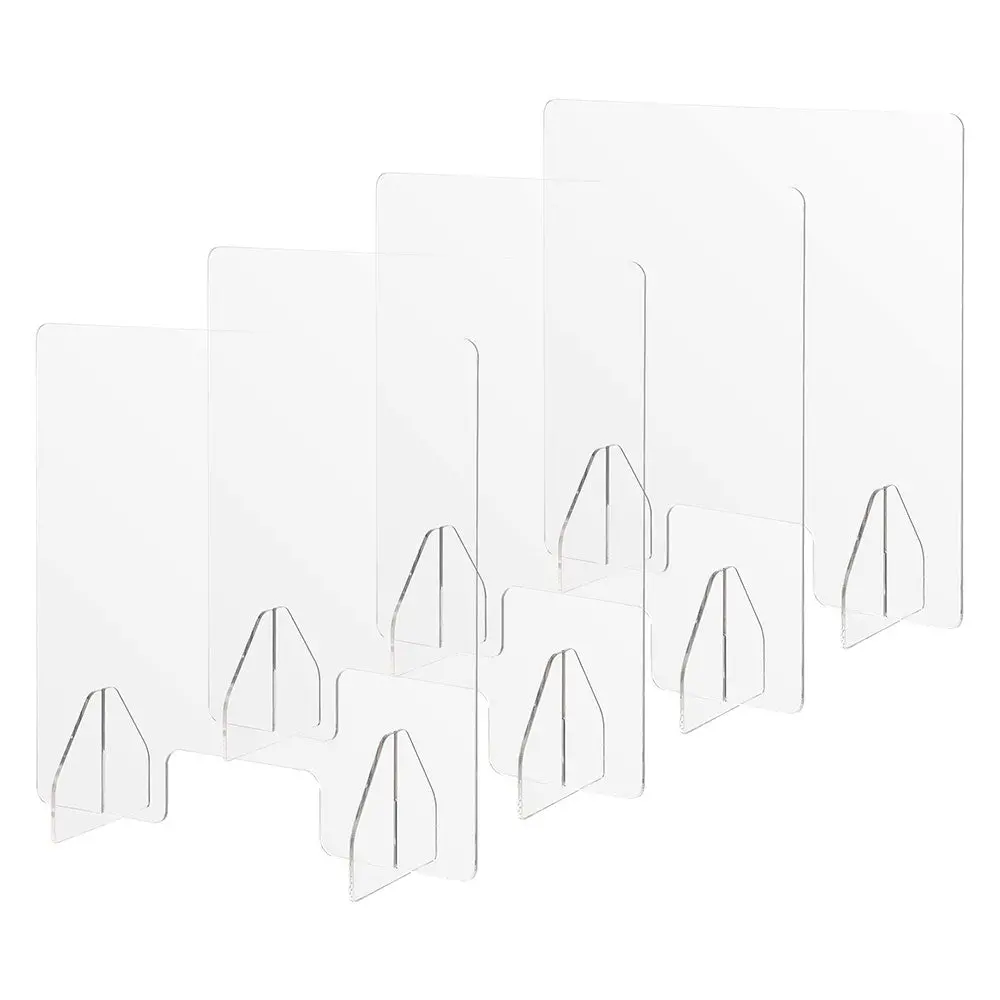 Yescom Sneeze Guards With Window Acrylic Desk Partitions 24X24" 4-Pack 1
