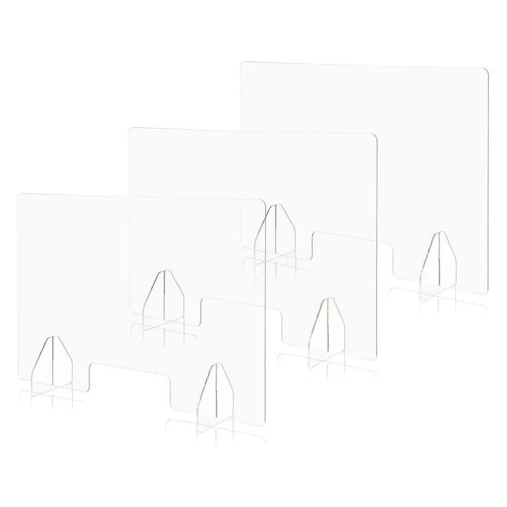 Yescom Sneeze Guards With Window Acrylic Desk Partitions 36X24" 3-Pack 1