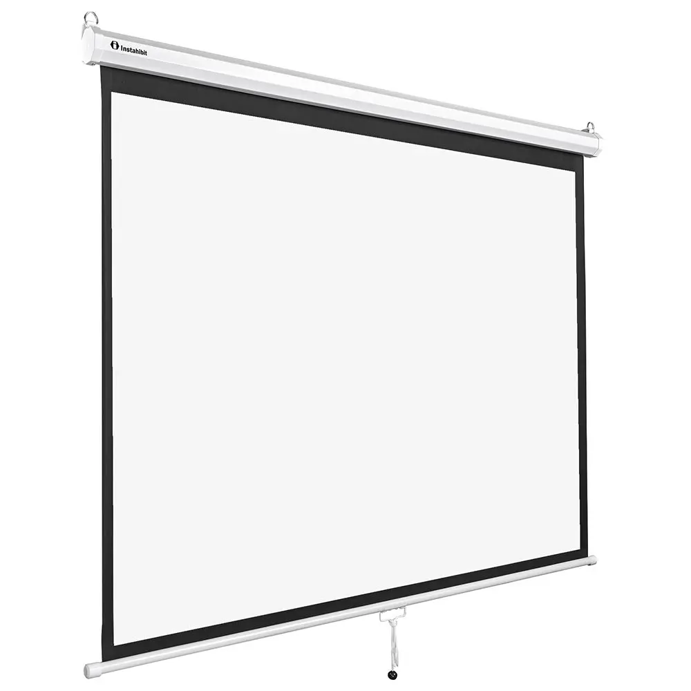 Instahibit 4:3 Retractable Manual Projection Screen 72" Ceiling Wall 1