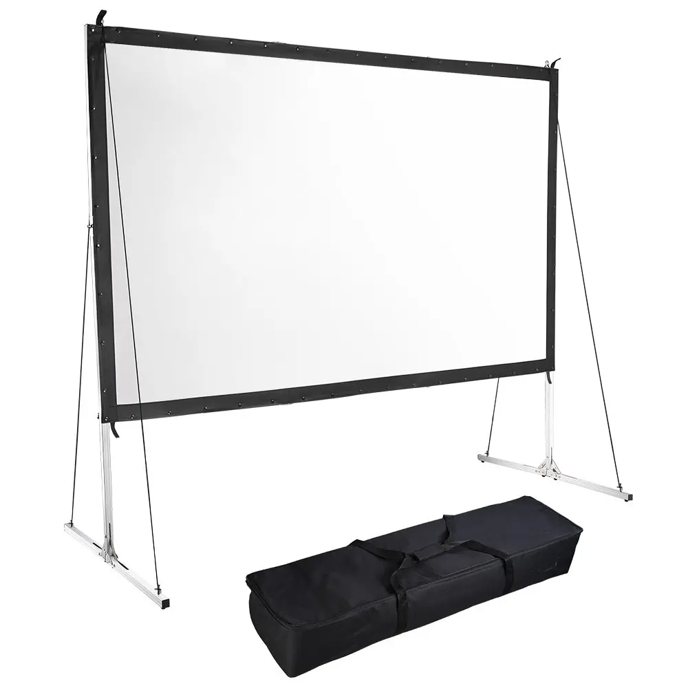 Instahibit Outdoor Portable Projection Screen W/ Stand 16:9 100" 1