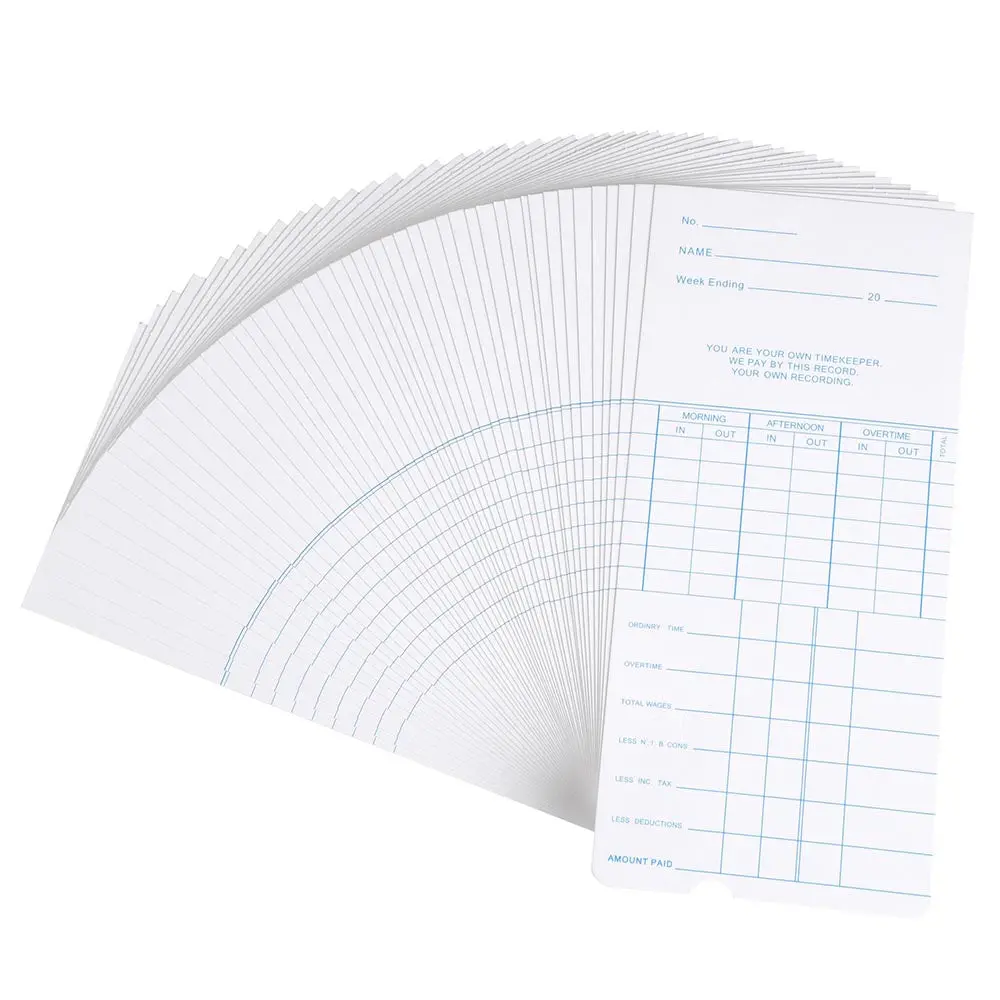 Yescom Attendance Cards Weekly Records 50 Card / Pack 1
