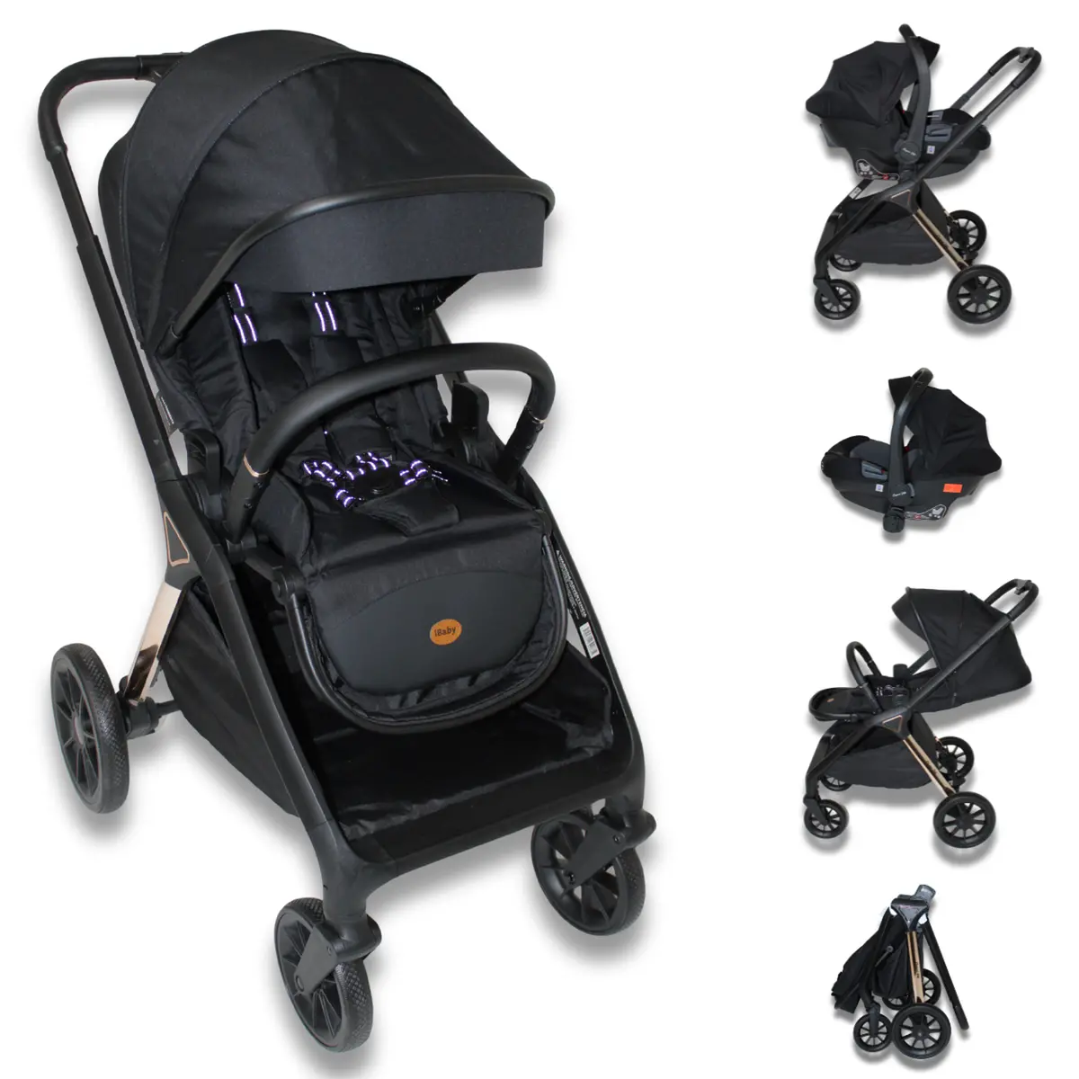 Capri Dlx Travel System Mango Ajustable +Portabebé Autoasiento 1