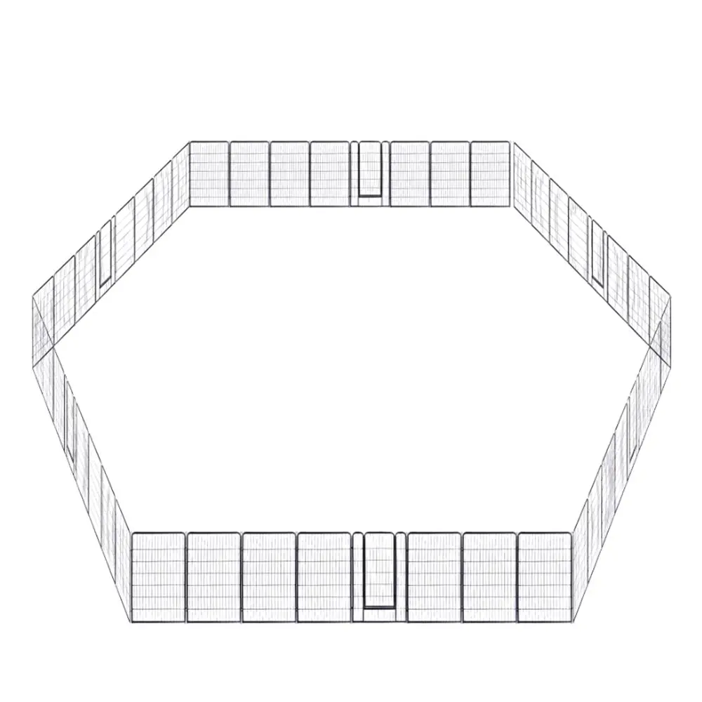 Yescom Heavy Duty Dog Playpen 48" Tall 48-Panel Puppy Pen Metal 1