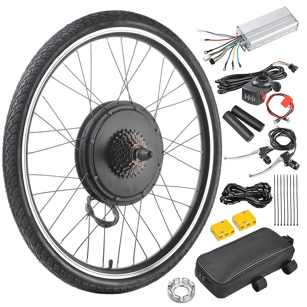 Yescom Brushless Electric Bicycle Engine, 48V 1000W Rear Wheel Hub Motor Kit 1