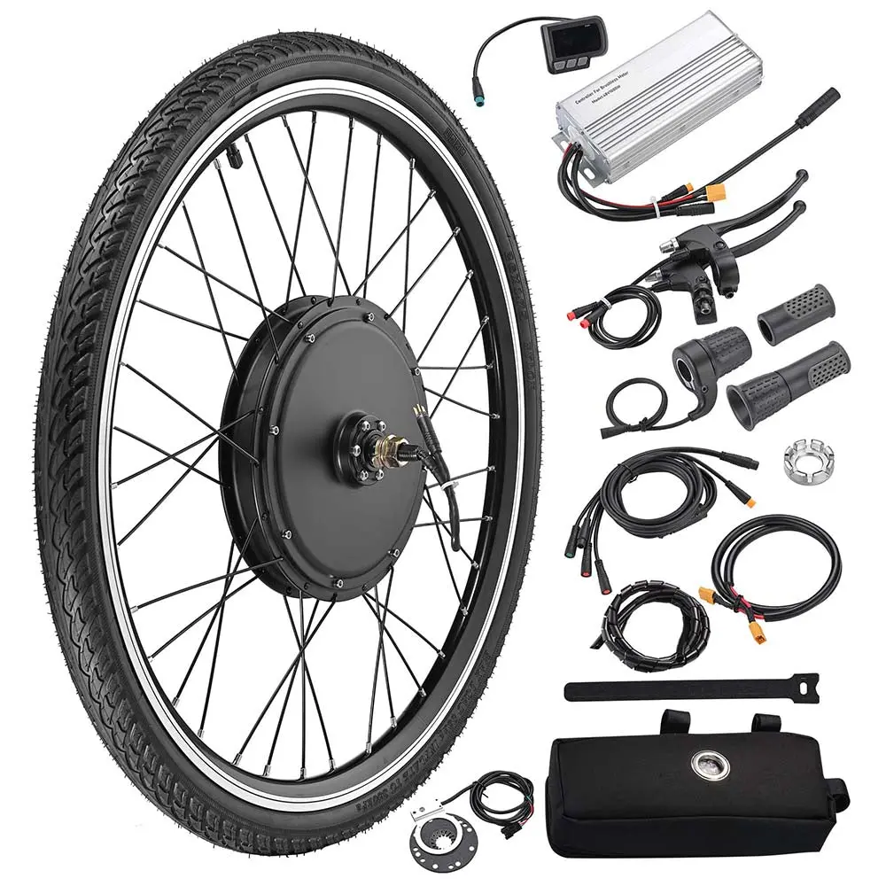 Yescom 26In Front Electric Bicycle Motor Conversion Kit 48V 1000W 1