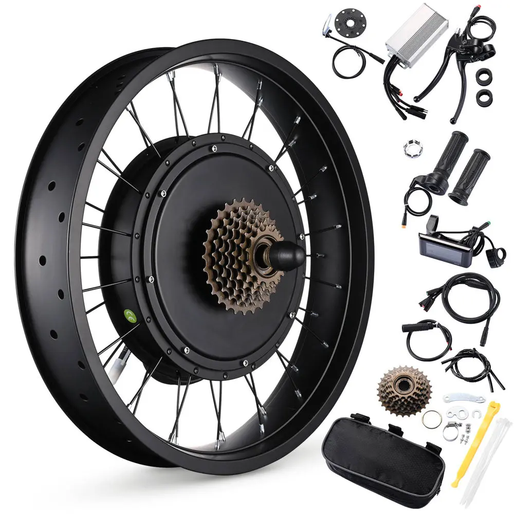 Yescom 20" Rear Wheel Electric Bicycle Motor Fat Tire Kit 48V 1000W 1