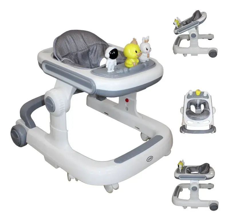 Andadera Y Caminadora Para Bebes 3 En 1 Musical - Gris - Ibaby 1