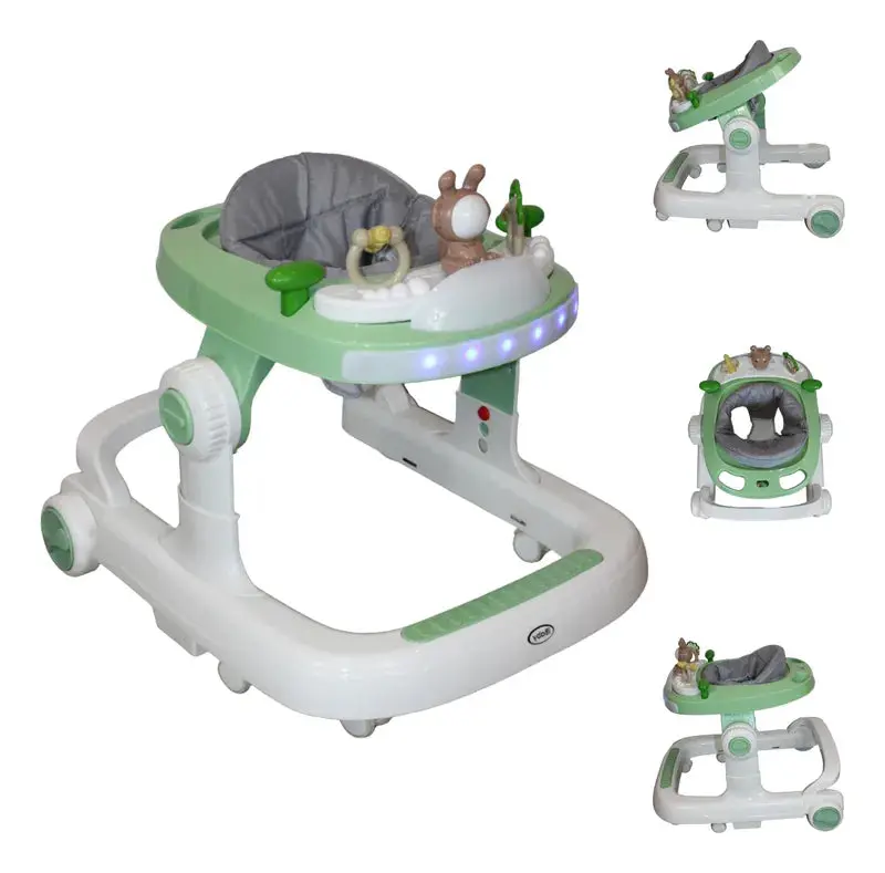 Andadera Caminadora 3 En 1 Musical Y Luces Verde Ibaby 1