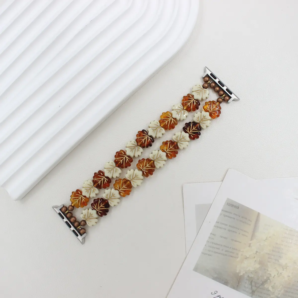 Falling For Leaves Heishi Bracelet Band For Apple Watch 1