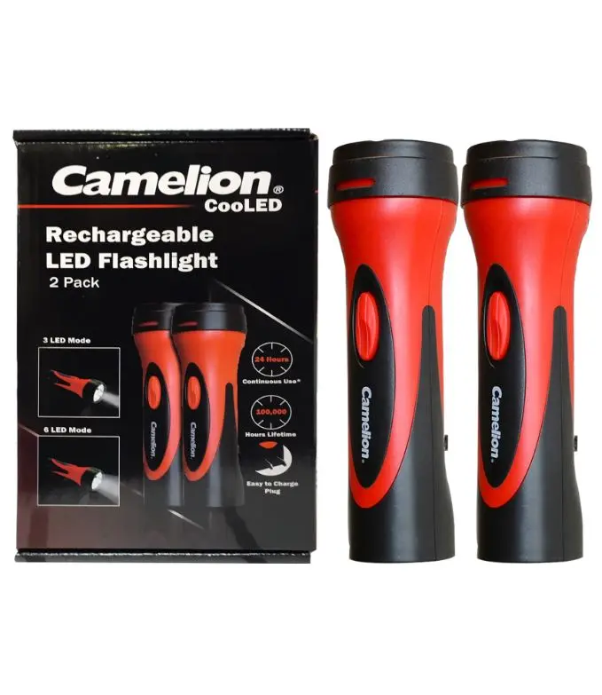 2 Pack Emergency Ready Flashlight - Rechargeable 1