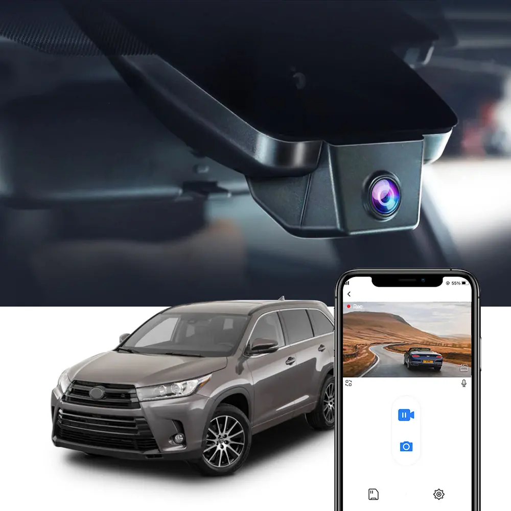 Fitcamx Dash Cam For Toyota Kluger 2018-2024 1