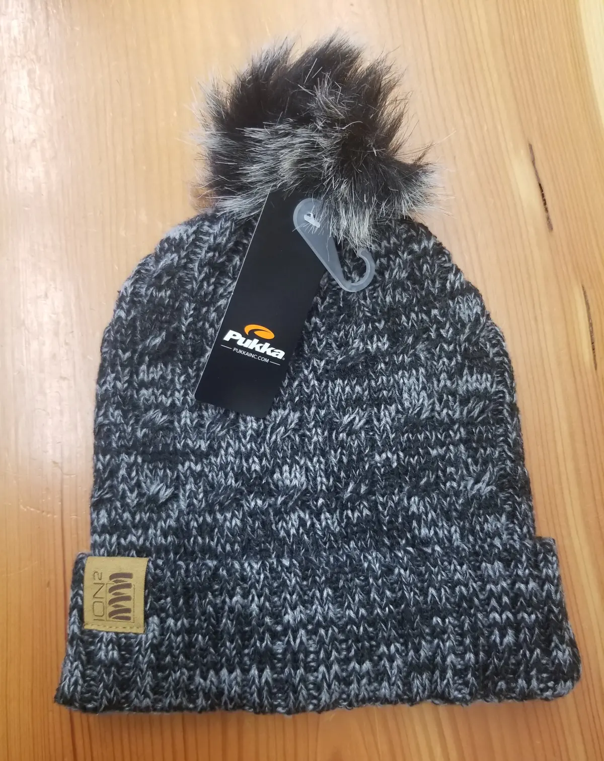 Ion² Winter Hat - Cuffed Cable Knit Beanie Black 1