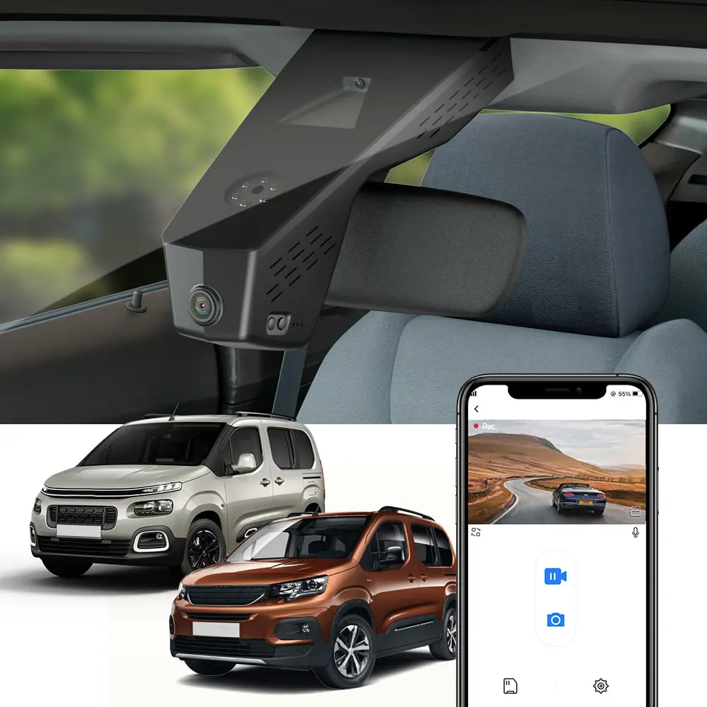 Fitcamx Dash Cam For Citroen Berlingo And Peugeot Rifter 2018-2023 1