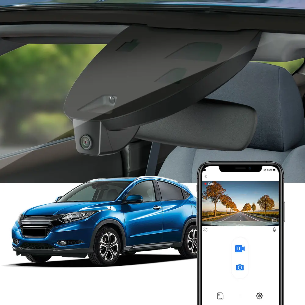 Fitcamx Dash Cam For Honda Hr-V 2Nd Generation 2015-2020 (Right-Hand Drive) 1