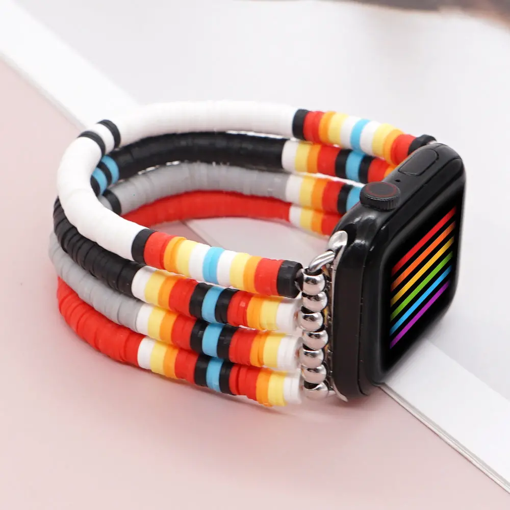 Boho-Aztec Heishi Bracelet Band For Apple Watch 1