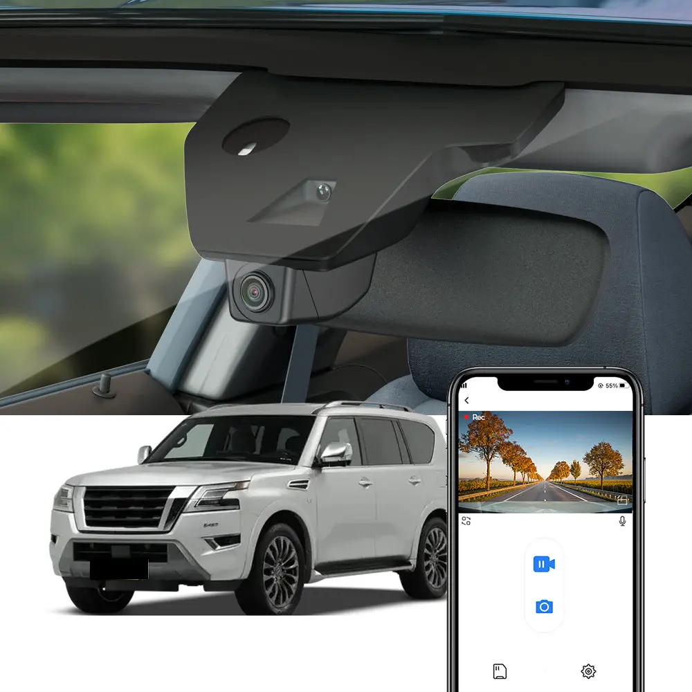 Fitcamx Dash Cam For Nissan Patrol 2020 - 2024 1