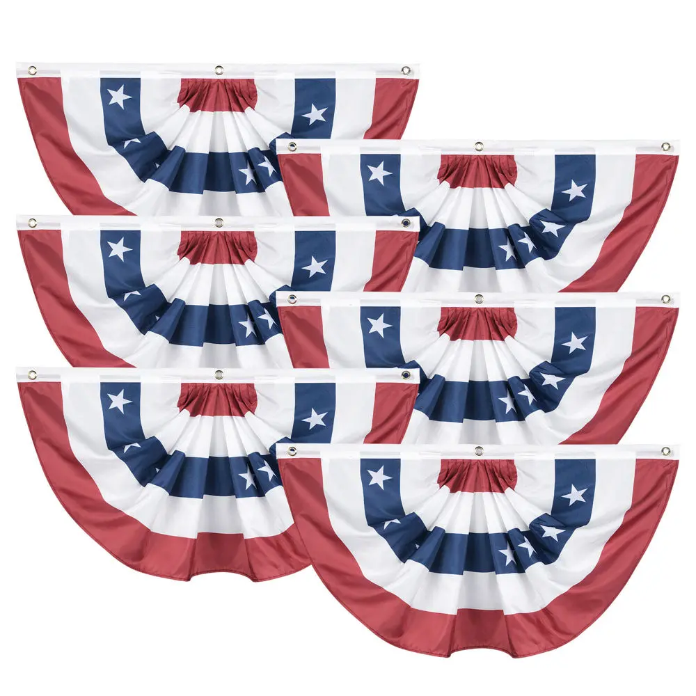 Yescom Bunting Flag Usa Pleated Fan Flag 1.5X3ft 2