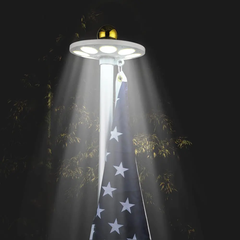 Yescom Solar Flagpole Light Topper Hole 11/16" 136Led (Preorder) 1