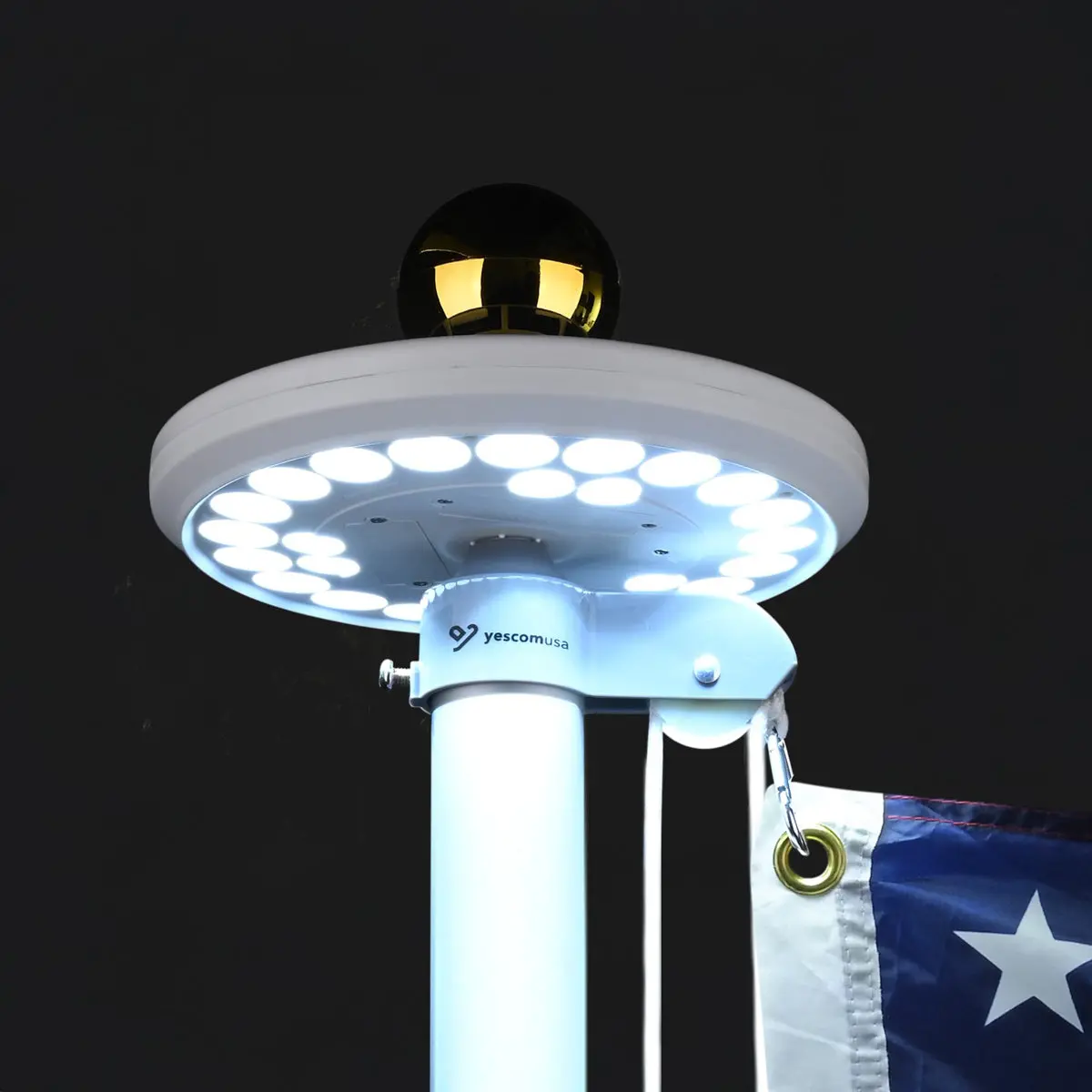 Yescom Solar Powered Flagpole Led Light For Yard Outdoor D9/16" 1