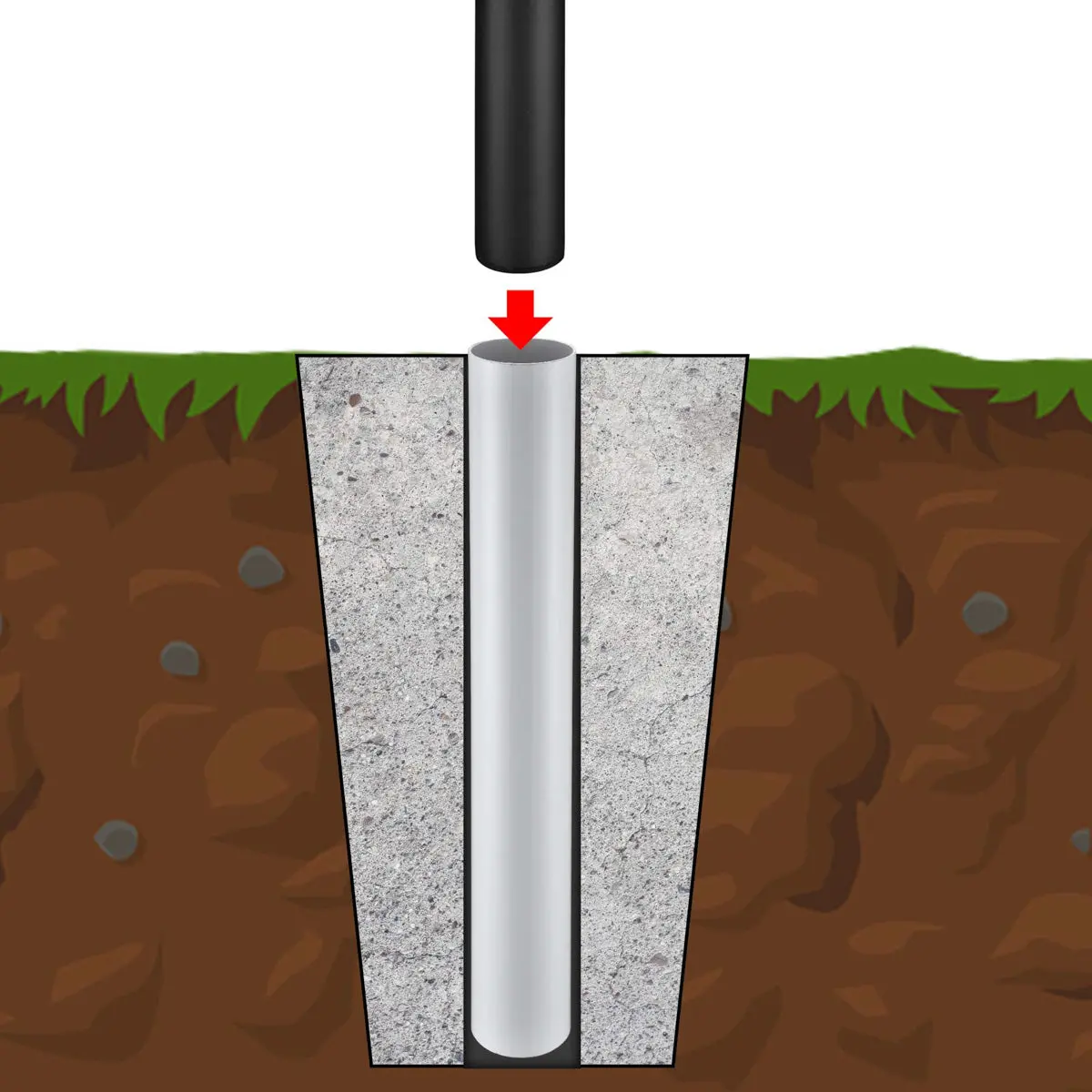 Yescom Sectional In-Ground Flagpoles Sleeve For 20', 25', 30' 1