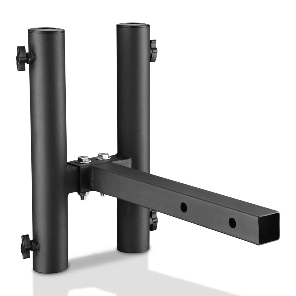 Yescom Hitch Mount Dual Flag Pole Holder For 1 9/16" Receiver(1"-2" Poles) 1