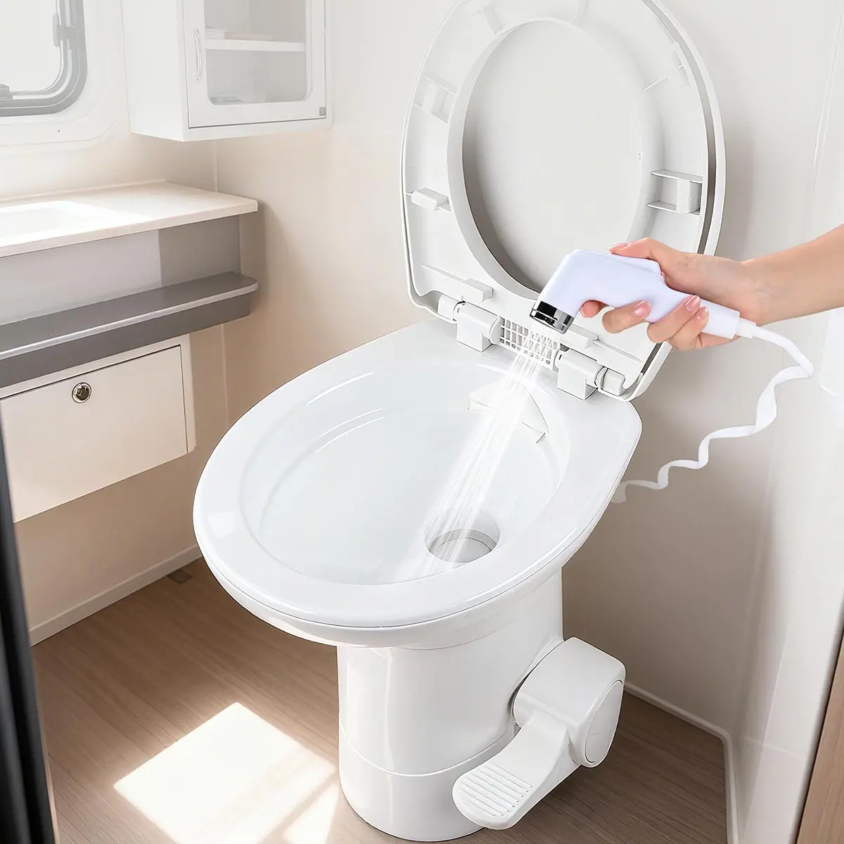 Yescom 20" Rv Toilet With Elongated Bowl No Splash-Back 1